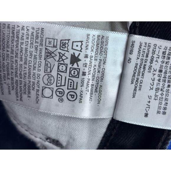 Levi's 550 Regular Fit Straight Leg Everyday Casual Denim Jeans Size 46X34 Black - Picture 8 of 9